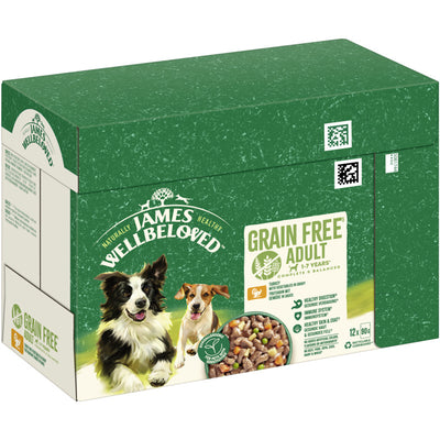 JAMES WELLBELOVED™ Hund Portionsbeutel Getreidefrei Truthahn mit Gemüse in Sauce 12x90 g 1 Stück