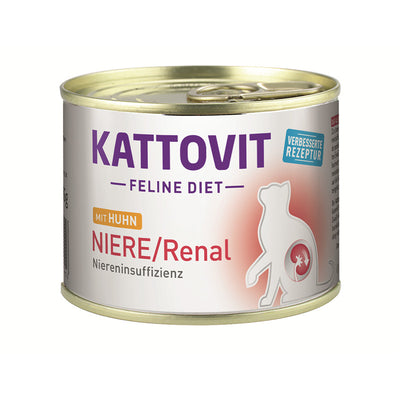 Kattovit Feline Diet Niere/Renal Huhn 185 g