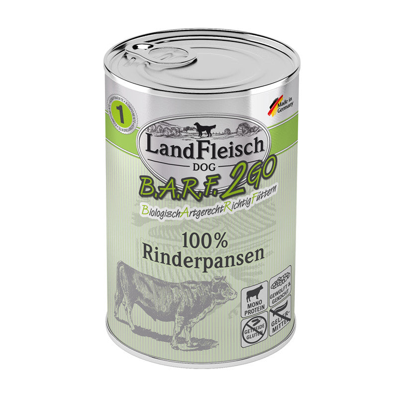 LandFleisch B.A.R.F.2GO 100 % aus Rinderpansen 400 g