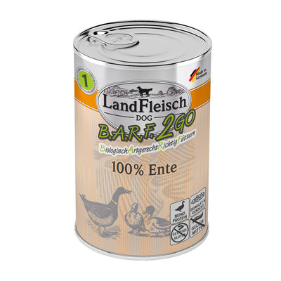 LandFleisch B.A.R.F.2GO 100% von der Ente 400 g