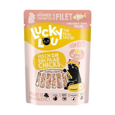 Lucky Lou® Extra Food Thunfisch- & Hühnerfilet in Gelee Pouchbeutel 70 g
