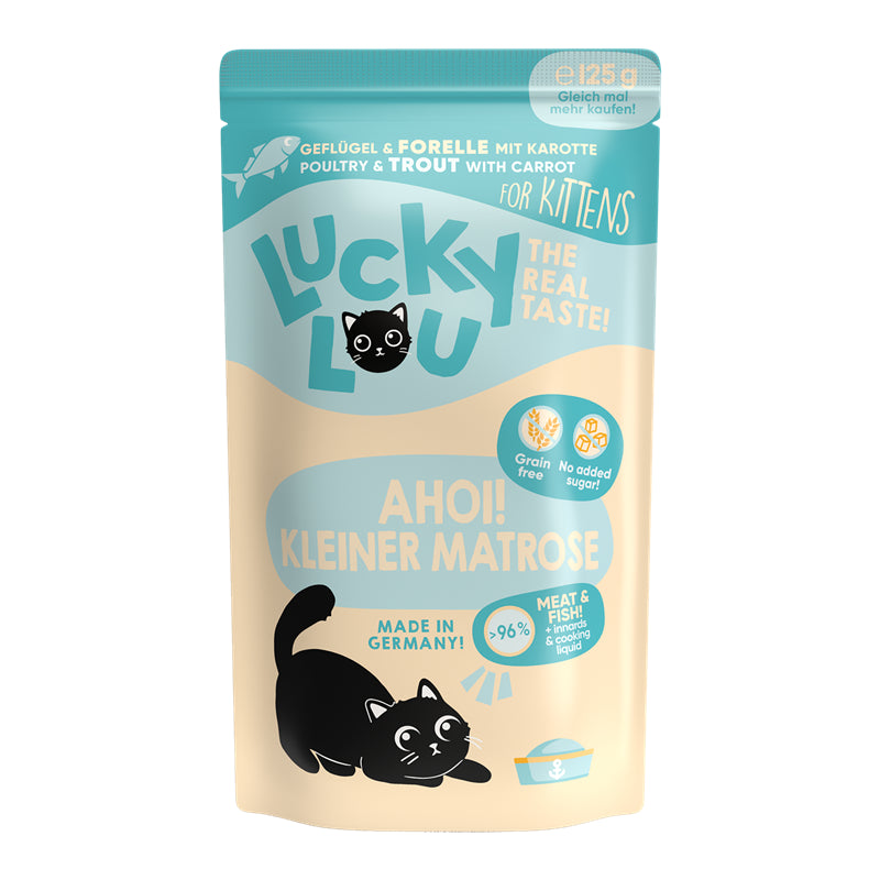 Lucky Lou Lifestage Kitten Geflügel + Forelle 125 g