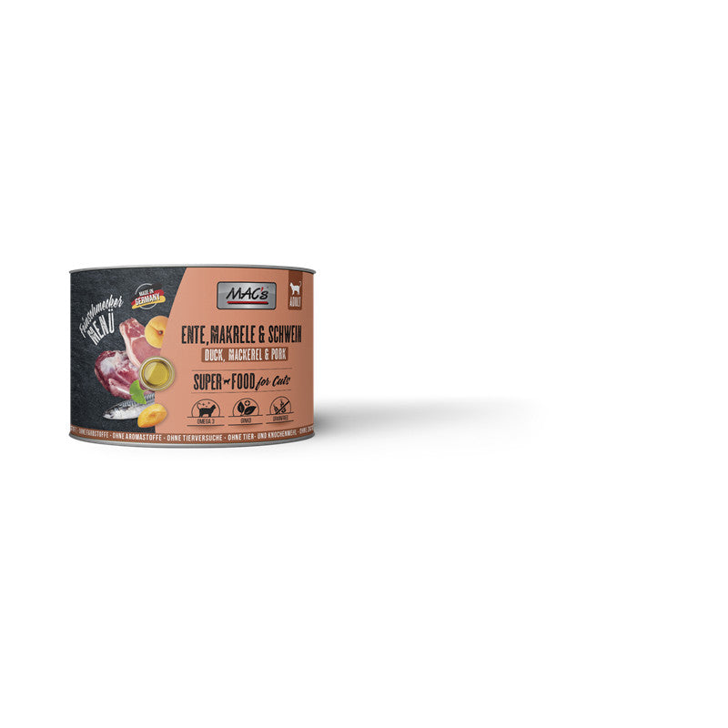 MAC's CAT Feinschmecker Ente & Makrele mit Schwein 200 g