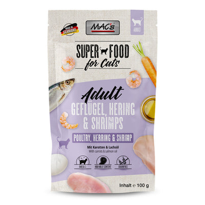 MAC's CAT Pouch Geflügel, Hering & Shrimps 100 g