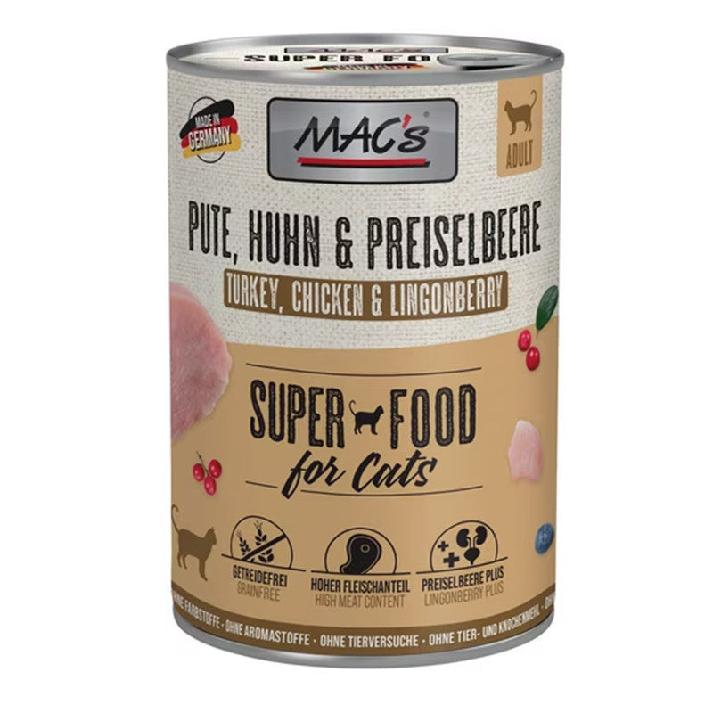 MAC's CAT Pute, Huhn & Preiselbeere 400 g