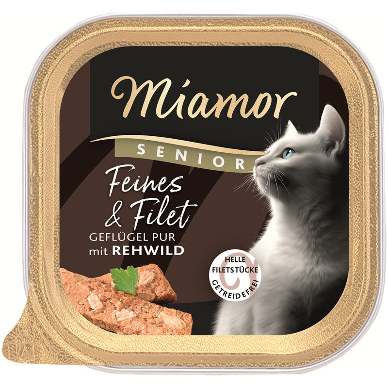 Miamor Feines & Filet Senior Geflügel Pur & Rehwild 100 g