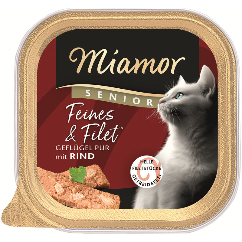 Miamor Feines & Filet Senior Geflügel Pur & Rind 100 g