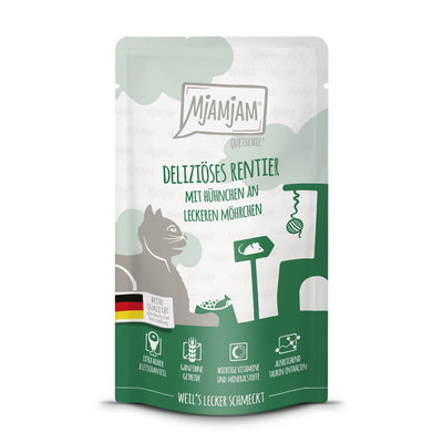 MjAMjAM Quetschie Deliziöses Rentier mit Hühnchen an leckeren Möhrchen 125 g