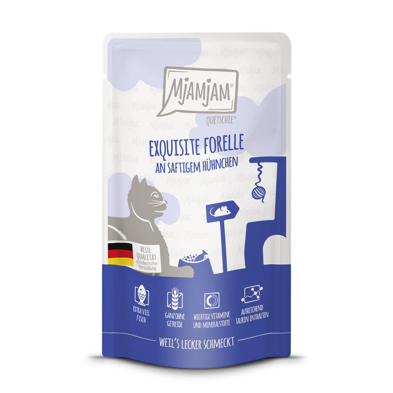 MjAMjAM Quetschie Exquisite Forelle an saftigem Hühnchen 125 g