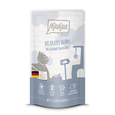 MjAMjAM Quetschie Delikates Huhn an gedämpftem Kürbis 125 g