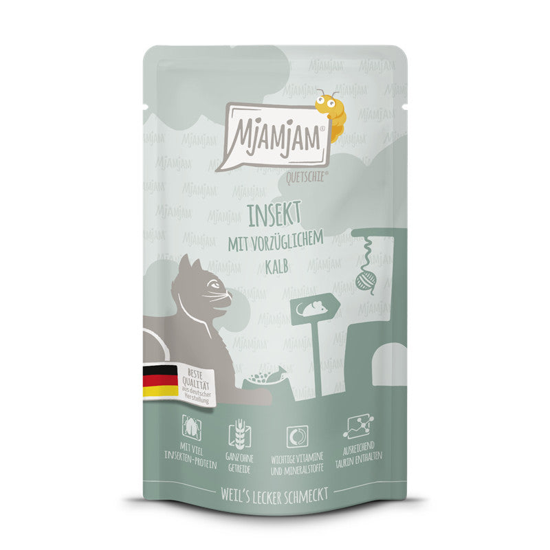 MjAMjAM Quetschie Insekt mit vorzüglichem Kalb 125 g