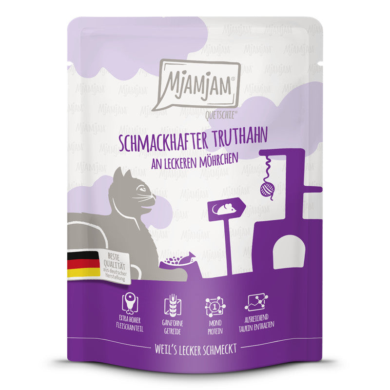 MjAMjAM Quetschie Schmackhafter Truthahn an leckeren Möhrchen 300 g