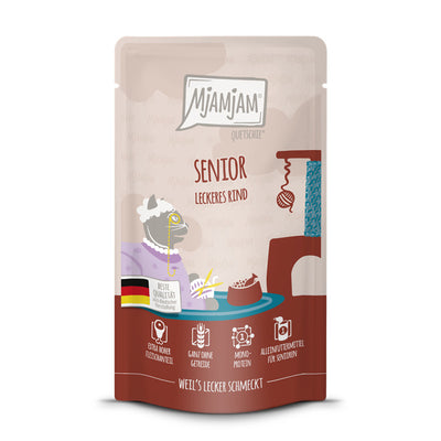 MjAMjAM Quetschie Senior Leckeres Rind 125 g