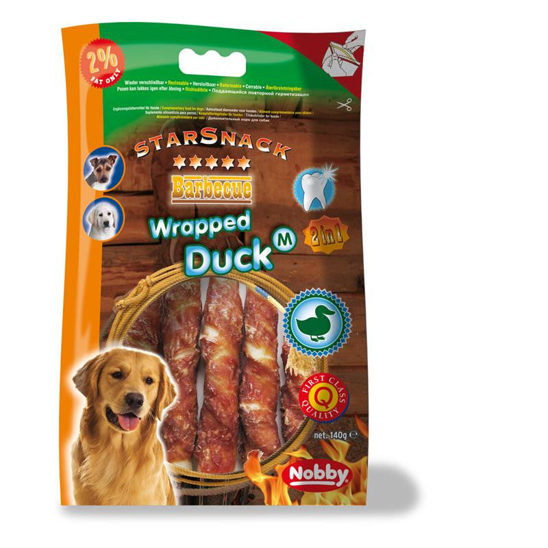 Nobby Starsnack Wrapped Duck M 140 g