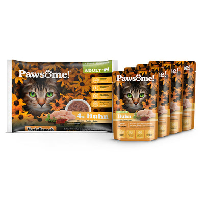 Pawsome!® Adult Huhn Multipack 4 x 85 g