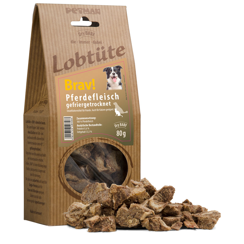 Petman Lobtüte BRAV! Pferdefleisch 80 g
