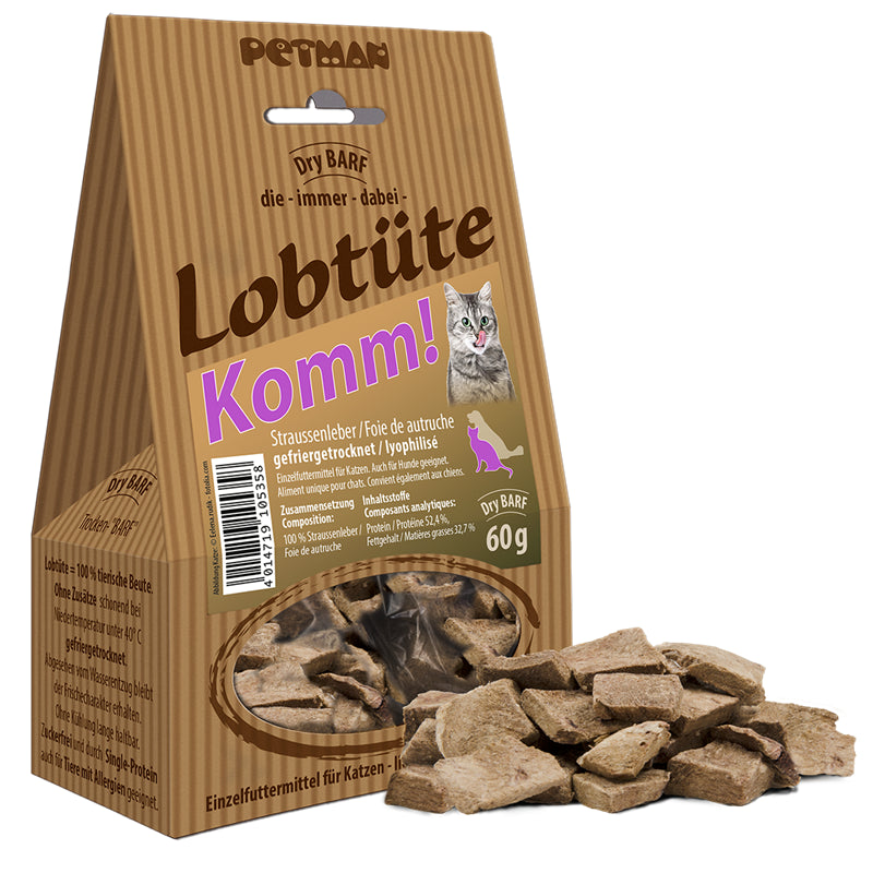 Petman Lobtüte KOMM! Straußenleber 60 g
