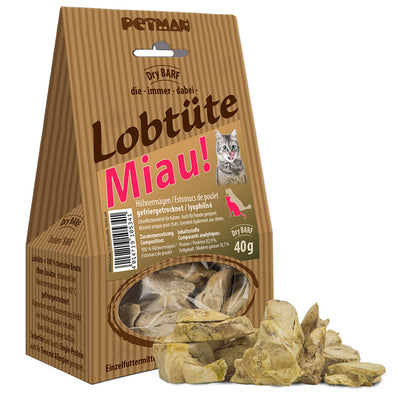 Petman Lobtüte Miau! Hühnermägen 40 g