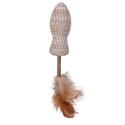 Quapas! Cat Toy Fish Stick with Feathers 1 Stück