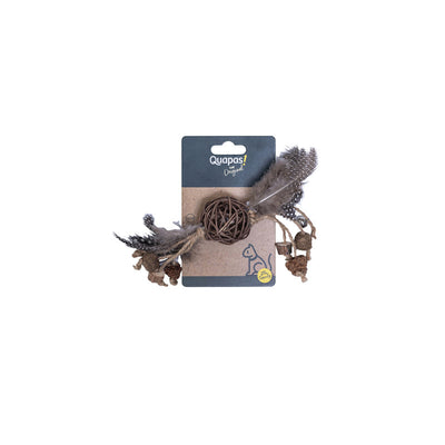 Quapas! Cat Toy Rattan Ball with Feathers A 1 Stück