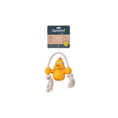Quapas! Dog Toy Fun Latex Duck with Rope 1 Stück
