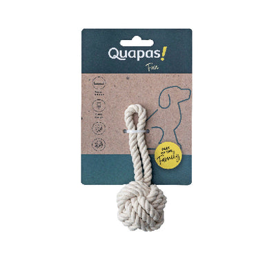 Quapas! Dog Toy Rope Ball Natural M 15cm