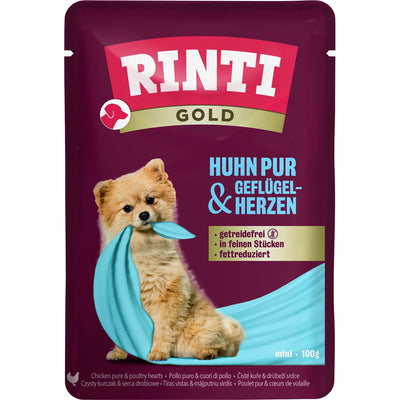 RINTI Gold Huhn Pur & Geflügelherzen 100 g