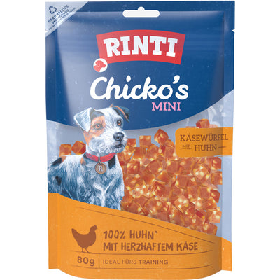 Rinti Snack Chicko's Mini Käsewürfel Huhn 80 g