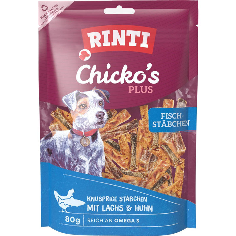 RINTI Snack Chicko's Plus Fischstäbchen mit Lachs und Huhn 80 g