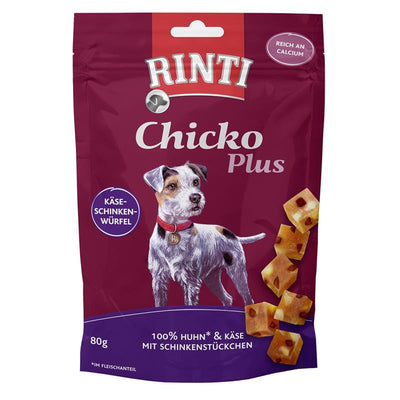 RINTI Snack Chicko Plus Käse-Schinken-Würfel mit Huhn 80 g