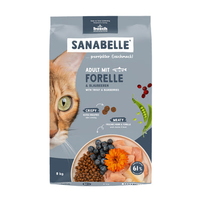 Sanabelle Adult mit Forelle 8 kg