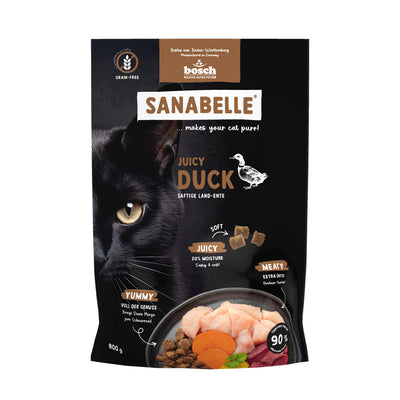 Sanabelle Juicy - Halbfeuchtes Trockenfutter - Land-Ente 800 g