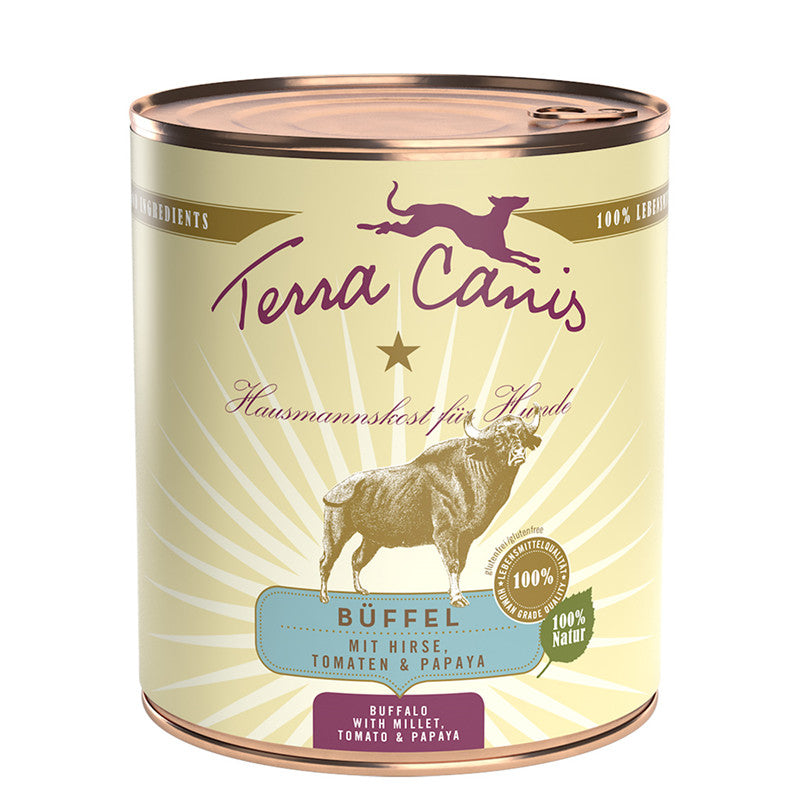 Terra Canis Dose Büffel mit Hirse, Tomate und Papaya 800 g