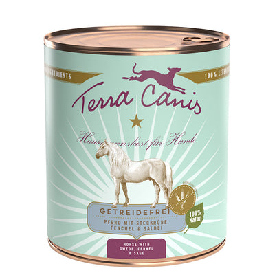 Terra Canis Getreidefrei Pferd mit Steckrübe, Fenchel und Salbei 800 g