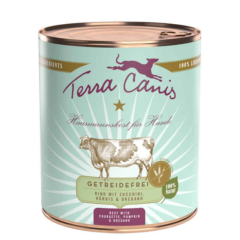 Terra Canis Getreidefrei Rind mit Zucchini, Kürbis und Oregano 800 g