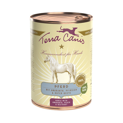 Terra Canis Hunde Nassfutter Dose classic Pferd 400 g