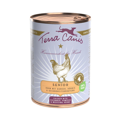 Terra Canis Senior Huhn mit Gurke, Kürbis und Gesundheitskräutern 400 g