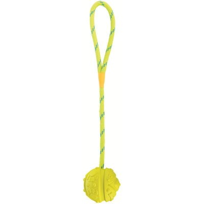 Trixie Ball am Seil aus Naturgummi, schwimmt ø 7 cm / 35 cm