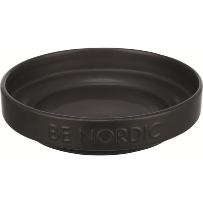 Trixie BE NORDIC Napf flach Keramik / Gummiring schwarz 0,3 l/ø 16 cm