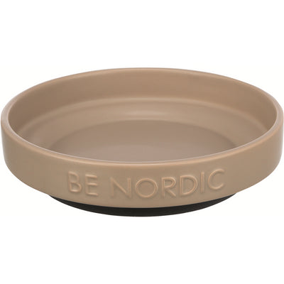 Trixie BE NORDIC Napf flach Keramik/Gummiring taupe 0,3 l/ø 16 cm