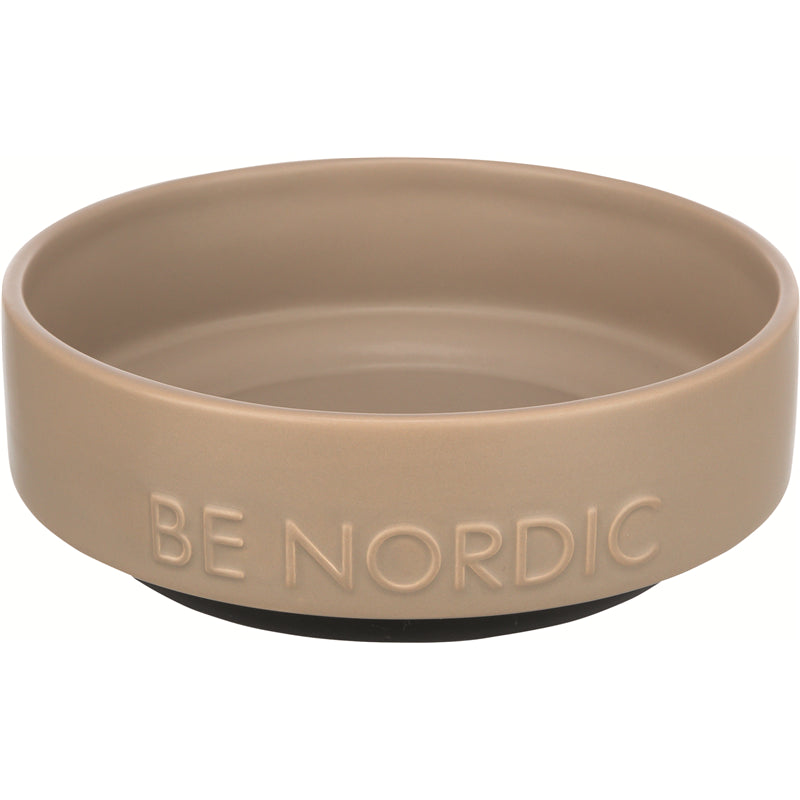 Trixie BE NORDIC Napf Keramik mit Gummiring taupe 0 5 l/ø 16 cm