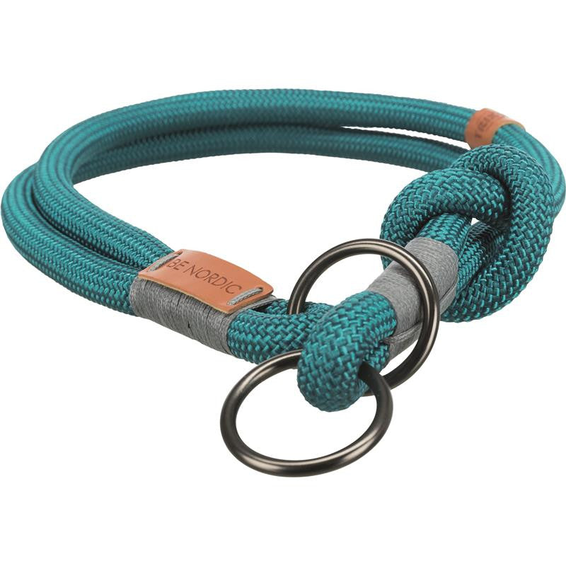 Trixie BE NORDIC Zug-Stopp-Halsband petrol/hellgrau S-M 40 cm/ø 8 mm
