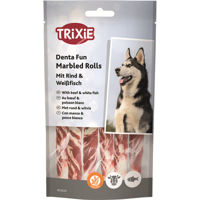 Trixie Denta Fun Marbled Beef Chewing Rolls 12 cm, 6 Stück/ 70 g