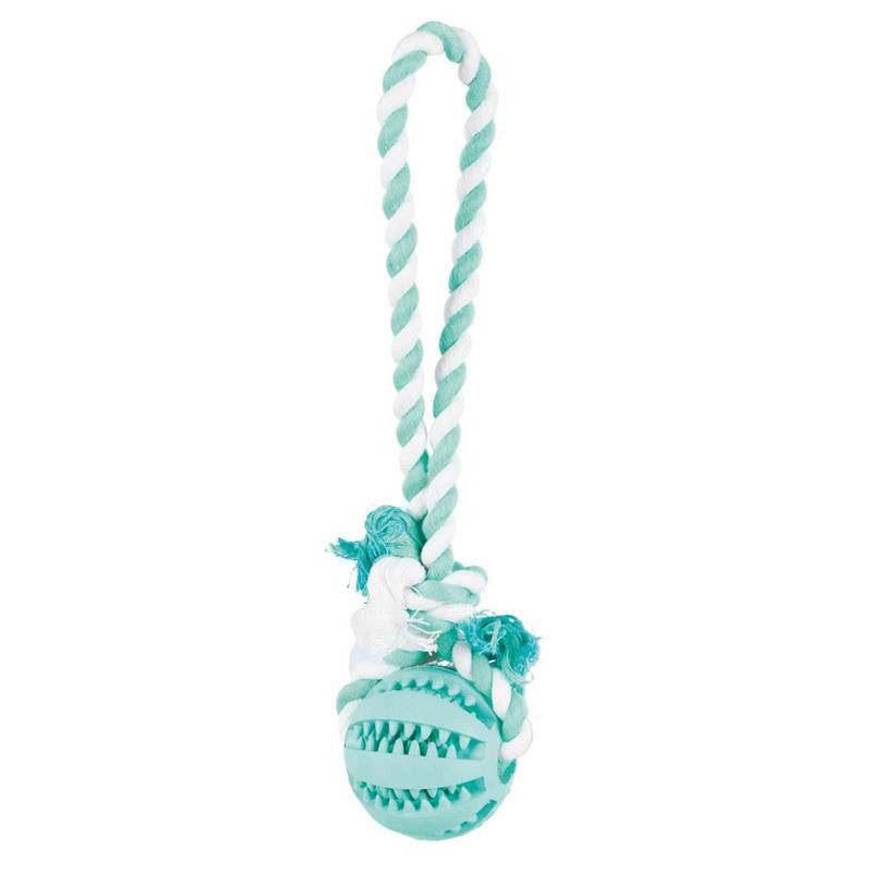 Trixie Denta Fun Naturgummi Ball am Tau ø 7 cm / 24 cm