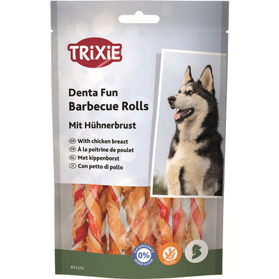 Trixie DentaFun Barbecue-Kaurollen Huhn 12 cm / / 10 Stück 80 g