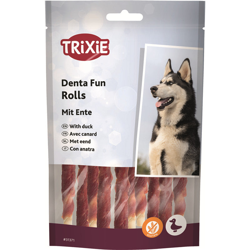 Trixie DentaFun Kaurollen Ente 12 cm/80 g/10 Stück