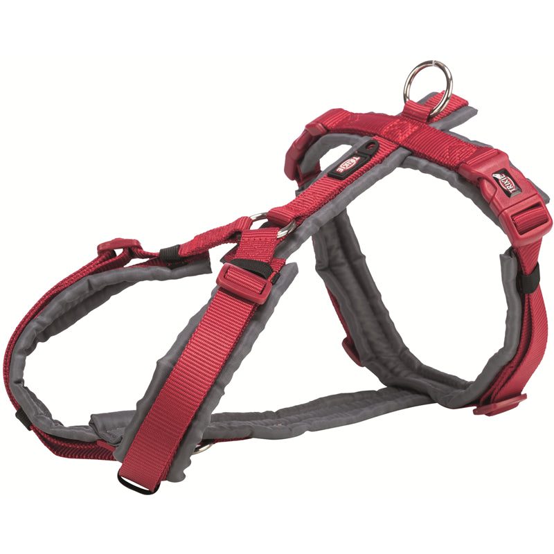 Trixie Dog Premium Trekking Geschirr rot / grafit S-M: 44-53 cm