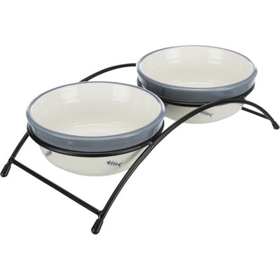 Trixie Eat on Feet Napf-Set rot/schwarz/creme ø 12, / 2 × 0,25 l 5 cm