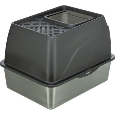 Trixie Edelstahltoilette Hop-In, grau 40 × 39 × 52 cm