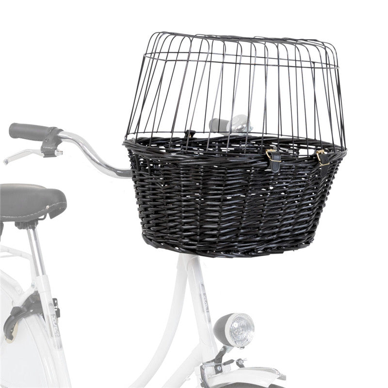 Trixie Fahrradkorb mit Gitter schwarz 50 × 41 × 35 cm